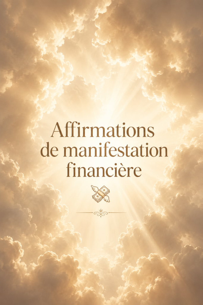 Femme lisant des affirmations autour de l'argent dans un cadre calme et serein.