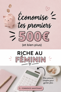 Femme souriante tenant une tirelire en forme de cochon, symbolisant l'épargne et les économies.