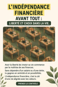 Femme souriante regardant des documents financiers, symbolisant l'indépendance financière