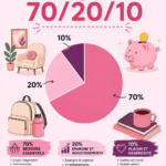 Illustration de la règle des 70/20/10 pour la gestion du budget