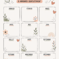 Calendrier d'anniversaires imprimable sur un bureau