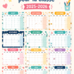 Calendrier scolaire 2025-2026 à imprimer avec toutes les dates importantes.