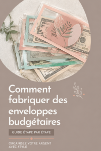 Fabrication d'enveloppes de budget transparentes en cours avec du matériel simple