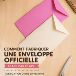 Une personne fabriquant des enveloppes à la maison avec du papier coloré.