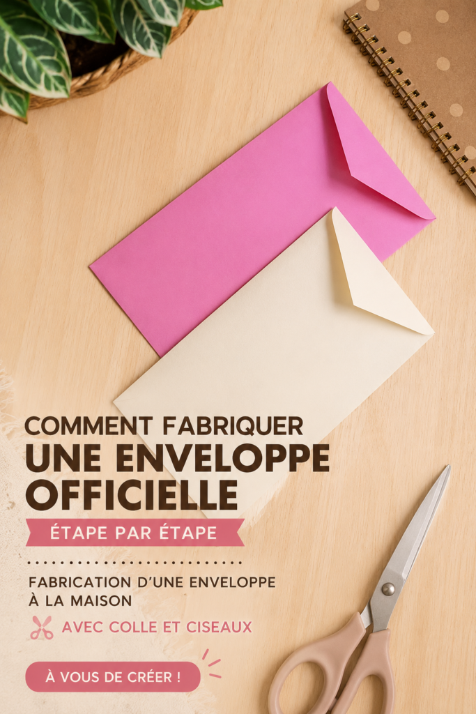 Une personne fabriquant des enveloppes à la maison avec du papier coloré.