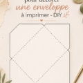 Une enveloppe décorée à la main avec des motifs floraux et des couleurs pastel.