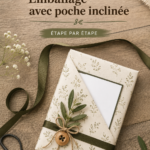 Emballage cadeau en poche angulaire décoré avec un joli ruban
