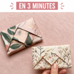Enveloppe élégante faite maison en papier décoré