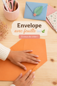 Enveloppes créatives faites maison avec des feuilles variées