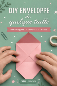 Ensemble d'enveloppes DIY colorées sur une table de bricolage.