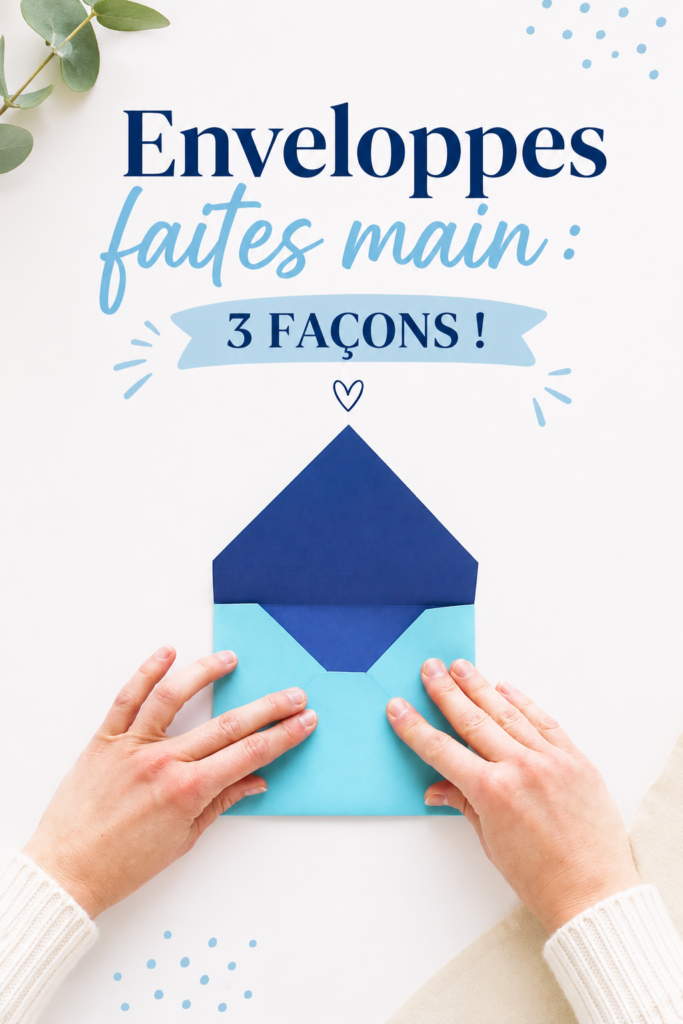Enveloppes faites main avec designs colorés et variés, idéales pour personnaliser vos courriers.
