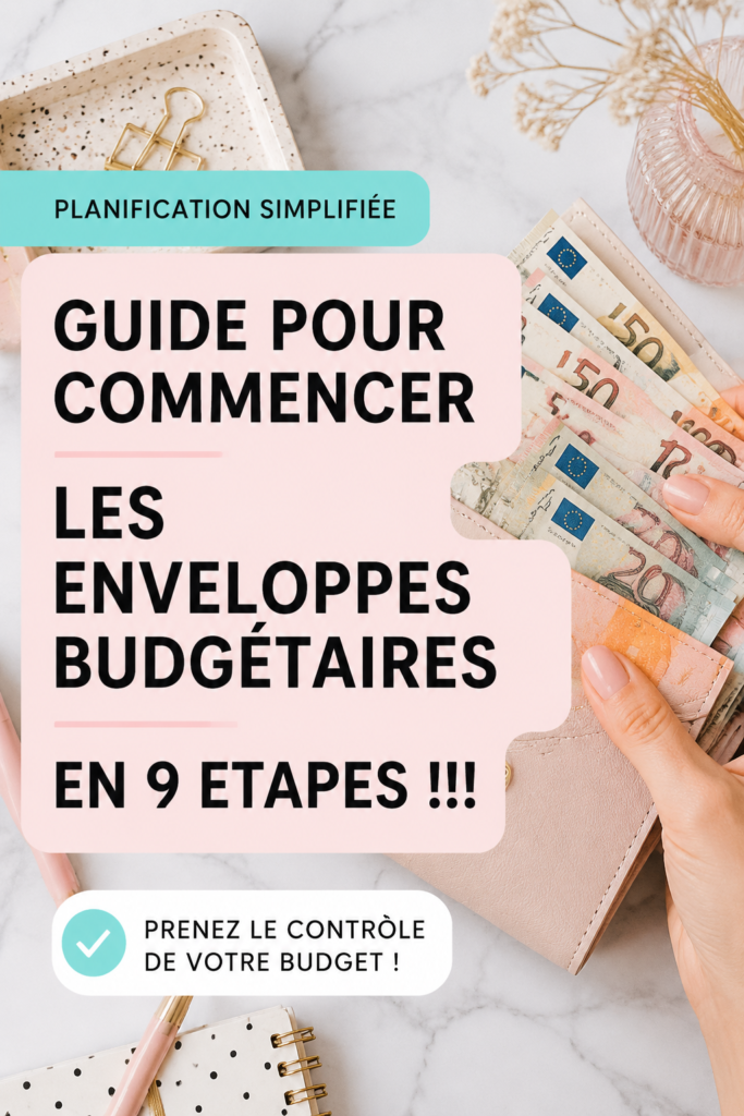 Illustration d'un tableau budgétaire avec des enveloppes colorées pour la gestion des finances.