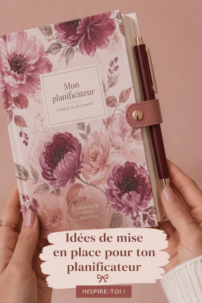 Un planner joliment décoré avec des stickers et des notes colorées.