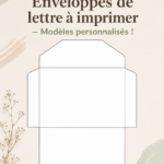 Ensemble de modèles d'enveloppes imprimables, colorés et créatifs sur une table.