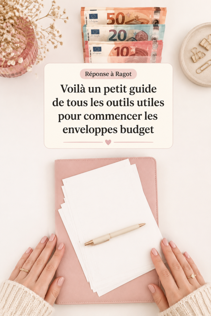 Différents outils de gestion budgétaire sur une table avec des notes et un ordinateur.