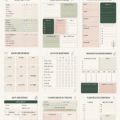 Un planner numérique illustrant un budget et des habitudes à suivre.