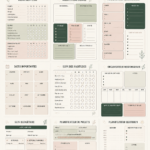 Un planner numérique illustrant un budget et des habitudes à suivre.