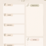 Tableau de planning hebdomadaire avec des tâches et des rendez-vous