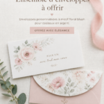 Set d'enveloppes florales personnalisées pour cadeaux
