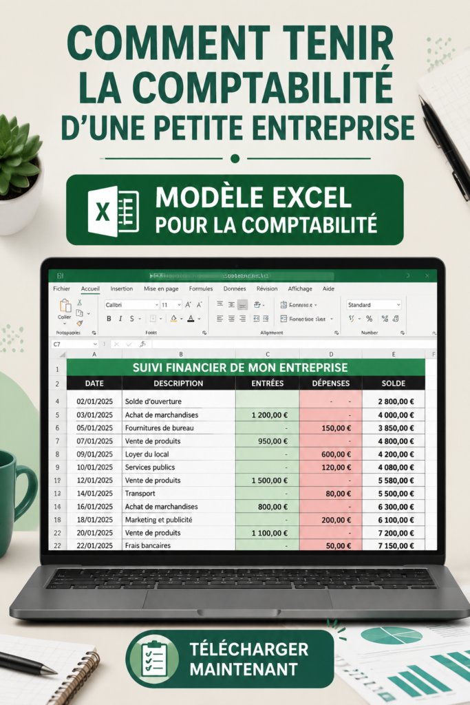 Femme utilisant Excel pour gérer la comptabilité de sa petite entreprise