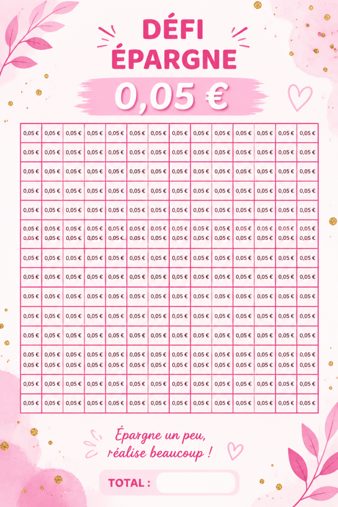 Image présentant des pièces de 0,05€ pour symboliser l'épargne quotidienne.