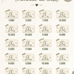 Défi ludique sur la monnaie chilienne avec des billets et pièces disposés sur une table.
