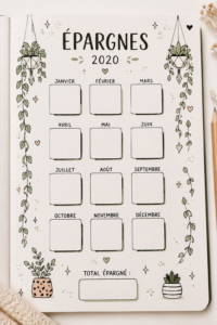 Couverture d'un bullet journal dédié à la gestion budgétaire