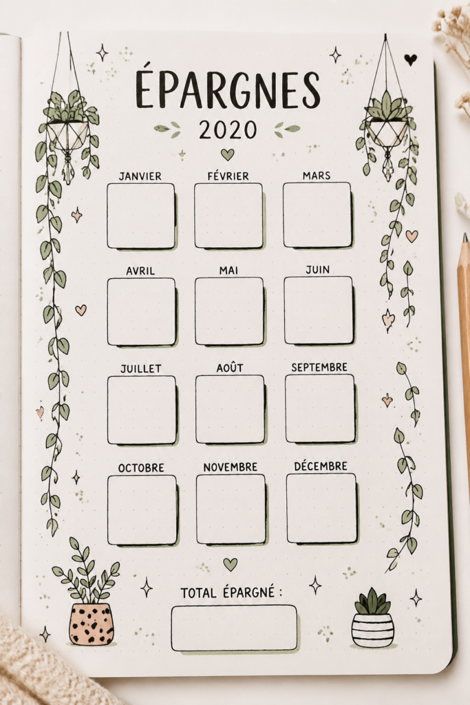 Couverture d'un bullet journal dédié à la gestion budgétaire