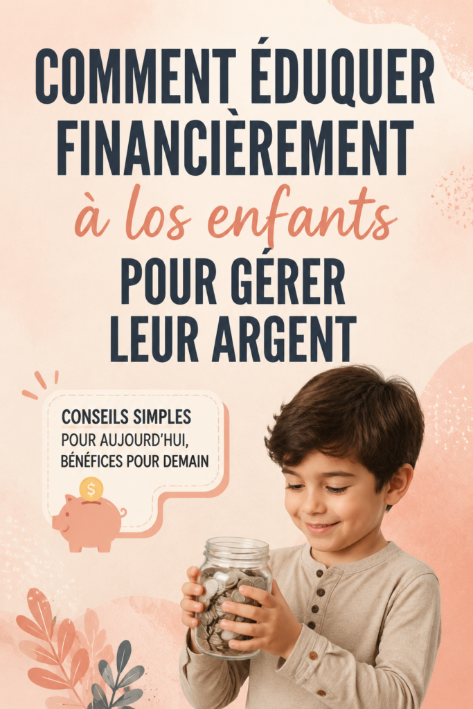 Un parent et son enfant regardent un livre sur la gestion financière ensemble, illustrant l'éducation financière.