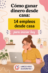 Femme travaillant confortablement chez elle avec un ordinateur portable