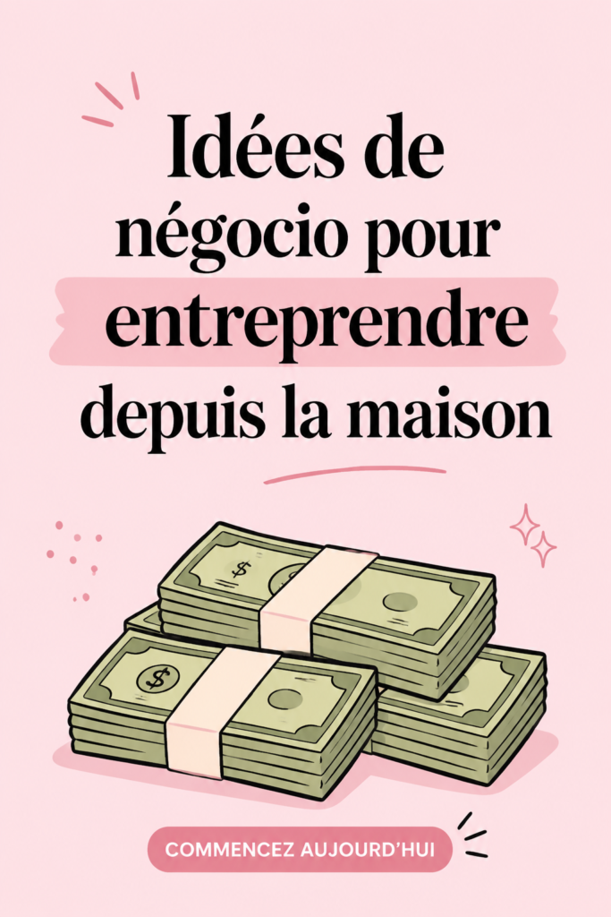 Femme travaillant sur un ordinateur à la maison, développant son business.