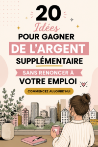 Femme souriante utilisant un ordinateur pour chercher des idées de revenus supplémentaires.