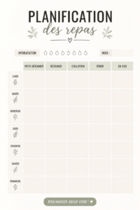 Une table de cuisine avec des plats préparés pour une semaine de repas sains