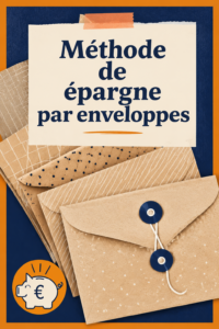 Méthode des enveloppes pour la gestion du budget et épargne efficace, illustration d'enveloppes colorées