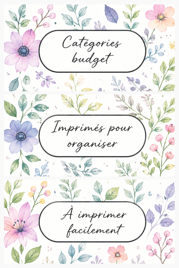 Imprimables colorés pour une gestion de budget efficace
