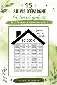 Exemple de tracker d'épargne imprimable pour une gestion financière simple.
