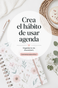 Femme utilisant un agenda pour organiser sa journée