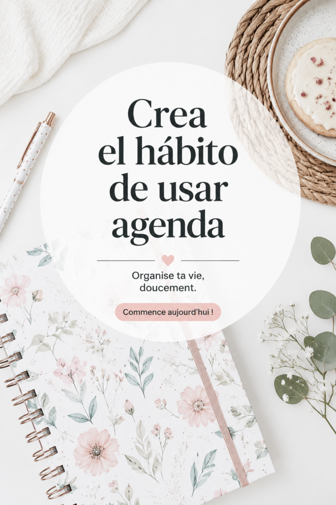 Femme utilisant un agenda pour organiser sa journée