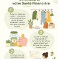 Une femme examinant son budget avec un ordinateur et de la papeterie.