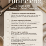 Image d'une checklist pour évaluer la santé financière, incluant des étapes pratiques.