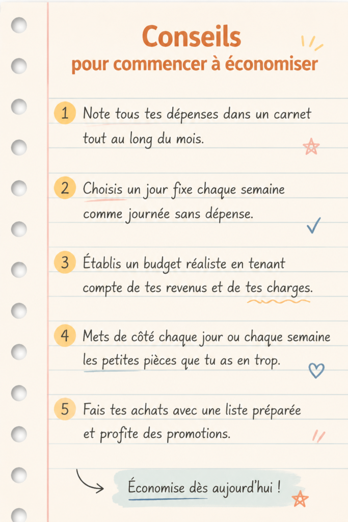 Femme souriante regardant son ordinateur avec des notes financières, illustrant la gestion de budget.