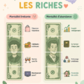 Femme réfléchissant à des stratégies de gestion financière inspirées par la mentalité des riches