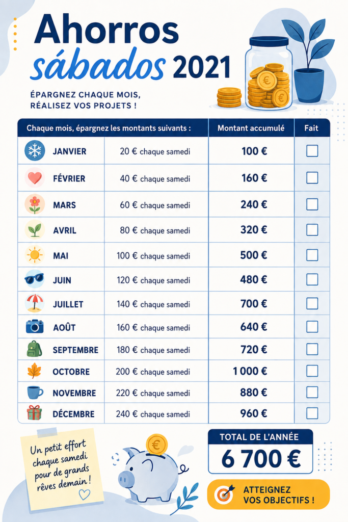Une femme heureuse comptant des billets de banque après avoir épargné chaque samedi.