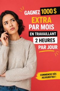 Femme souriante travaillant sur son ordinateur portable à la maison, représentant un revenu complémentaire.