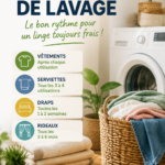 Femme souriante qui trie sa lessive avant de la laver, mettant en avant une approche organisée pour gérer son linge.