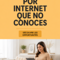 Femme travaillant sur son ordinateur portable à domicile, explorant des opportunités de travail en ligne.