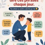 Une maman souriante parlant avec son enfant valorisé par des mots doux