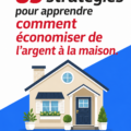 Une femme souriante dans sa cuisine, réfléchissant à des stratégies d'économie d'argent à la maison.