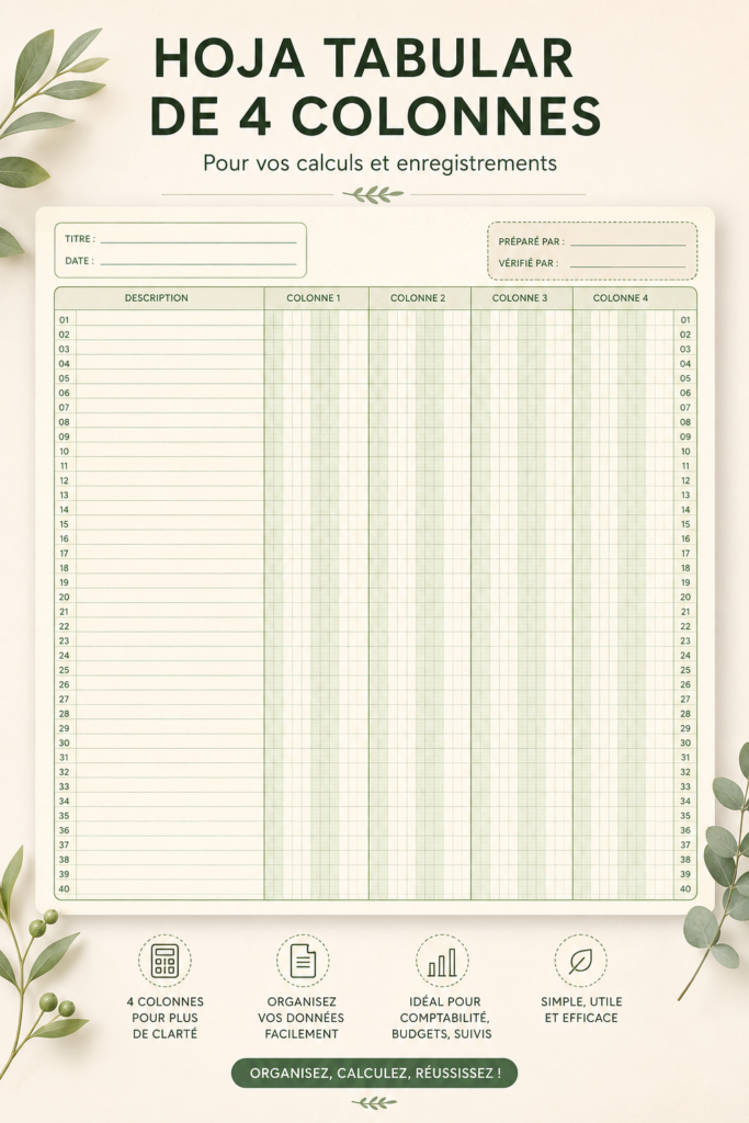 Un tableau de budget coloré et bien structuré, pour aider à la gestion des finances personnelles.