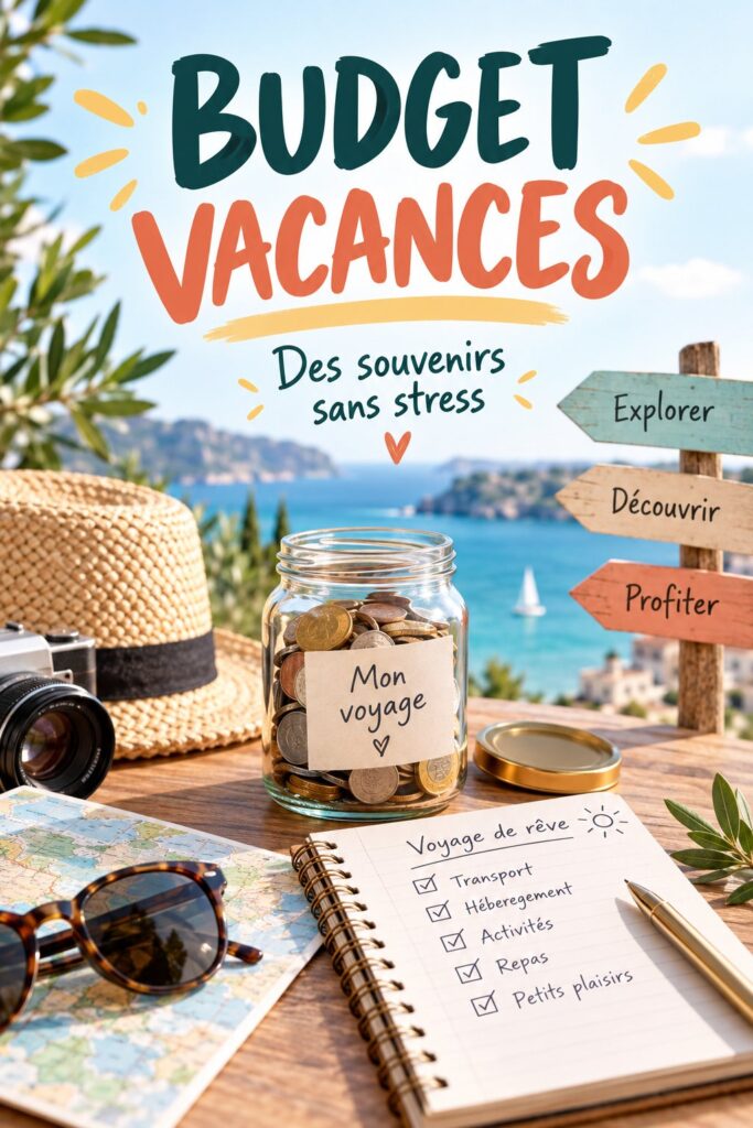 Un ensemble d'enveloppes colorées étiquetées pour la gestion du budget vacances